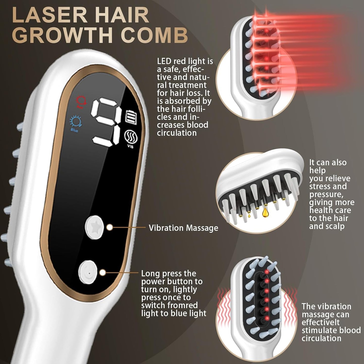 GenLora Laser Therapy Hair Growth Comb