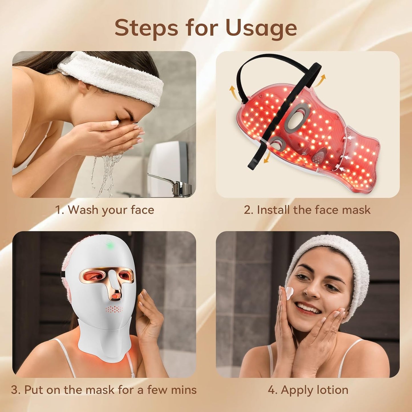 Genlora Red Light Therapy Mask for Face & Neck