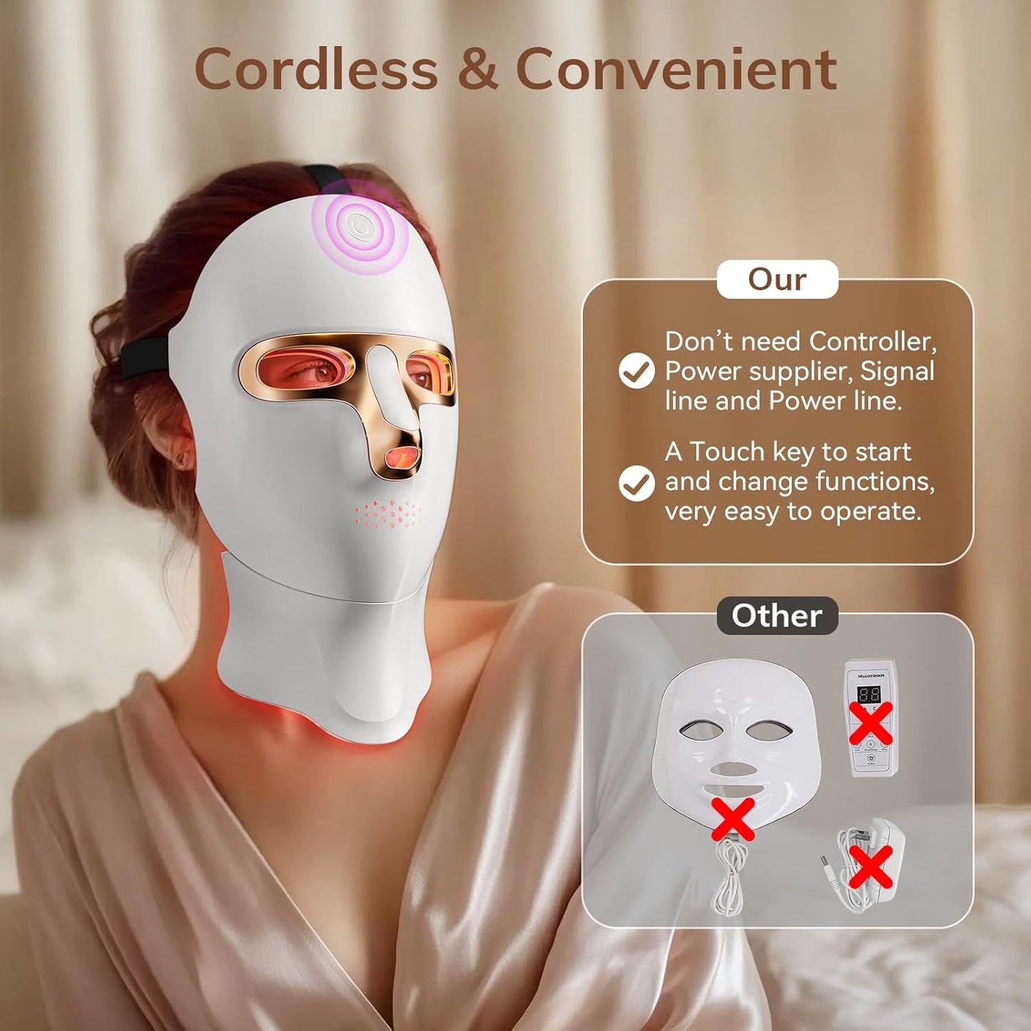 Genlora Red Light Therapy Mask for Face & Neck